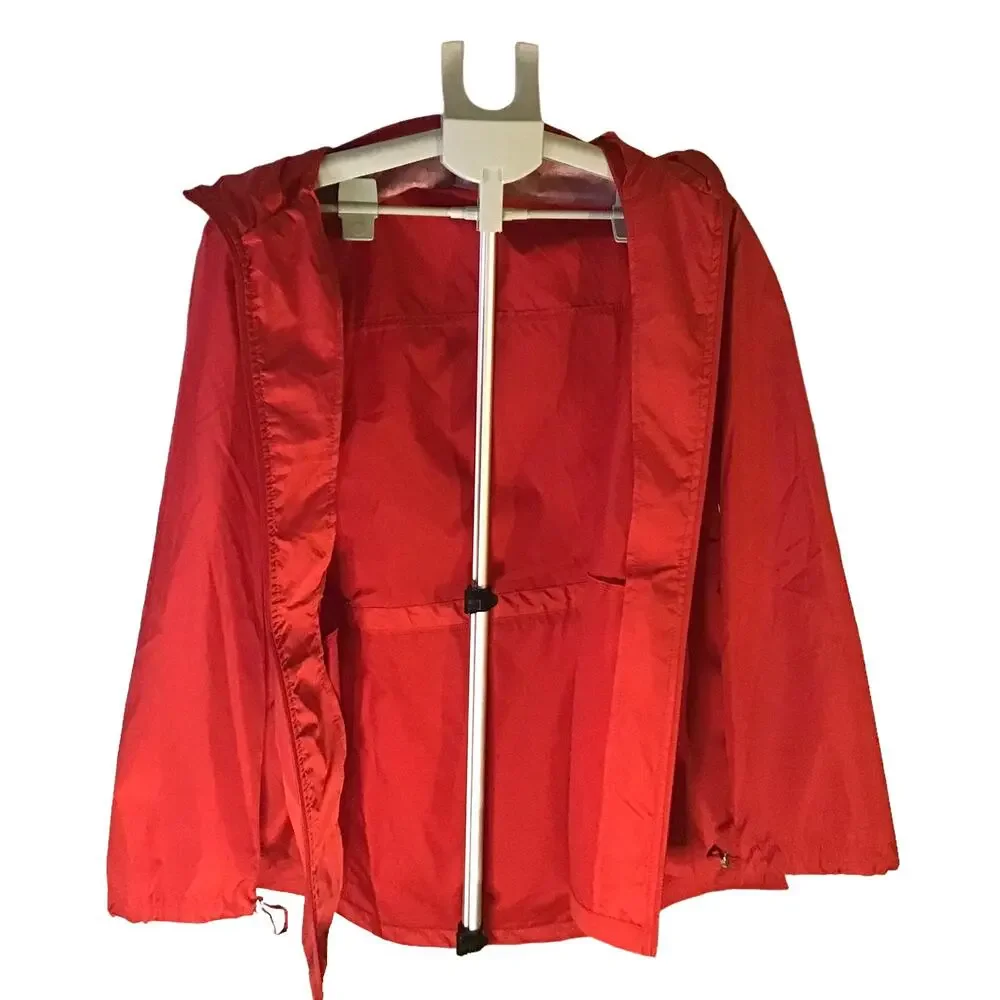 Jones New York Red Hooded Windbreaker Jacket Women’s SZ L NWT